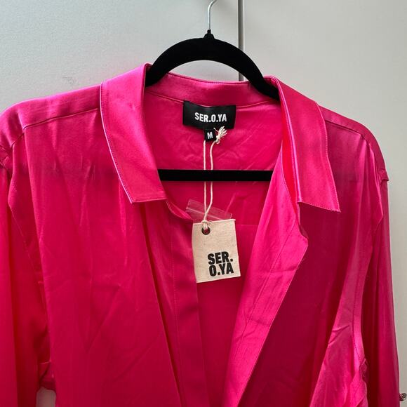 SER.O.YA Pink Silk Shirt - Picture 4 of 7